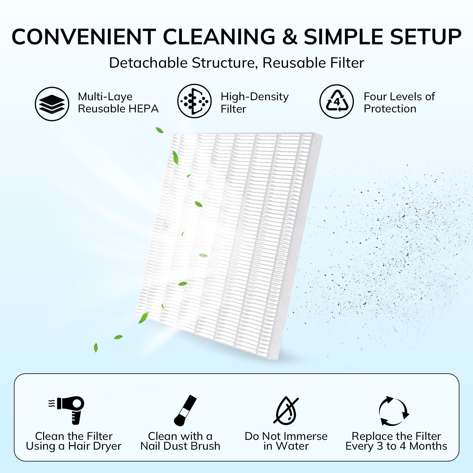 Pure™ Lite Nail Dust Collector - White