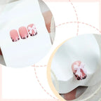 Lovely Bows Artificial Leopard French Tip False Nails