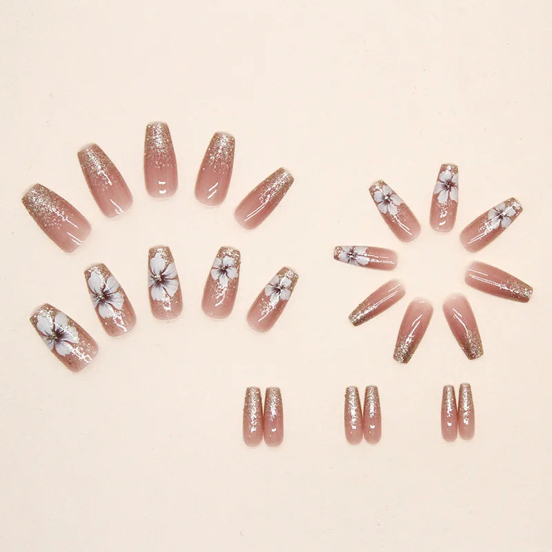 nude pink colors with flowers