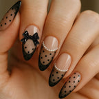 24PCS Sweet Pink French Press on Nails