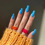 24p/set Long French Full Coverage Acrylic Press on Nails