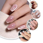 24PCS Cat Eye Short Reusable Press On Nail