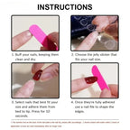 24PCS Sweet Pink French Press on Nails
