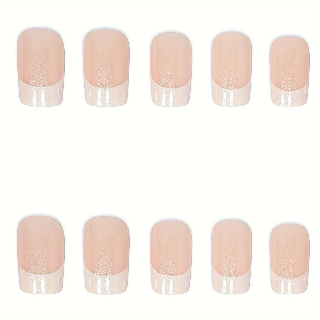 24pcs French Tip Press-On Nails Set