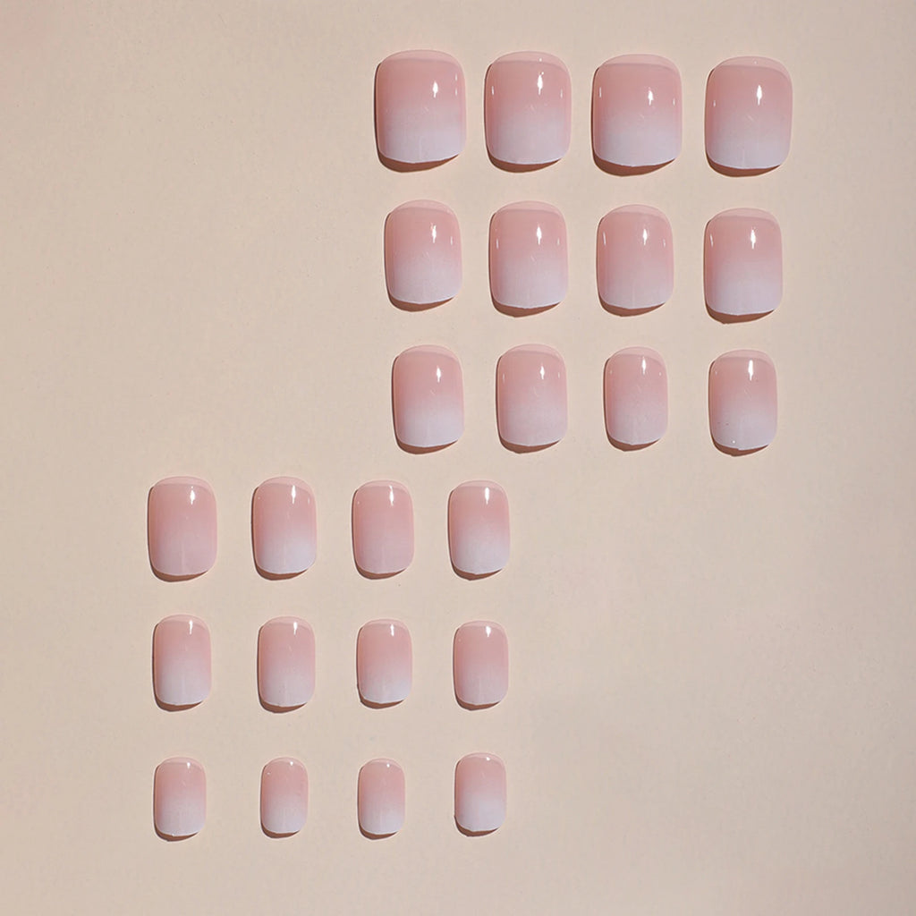 24PCS Press On Nails Pink Gradient