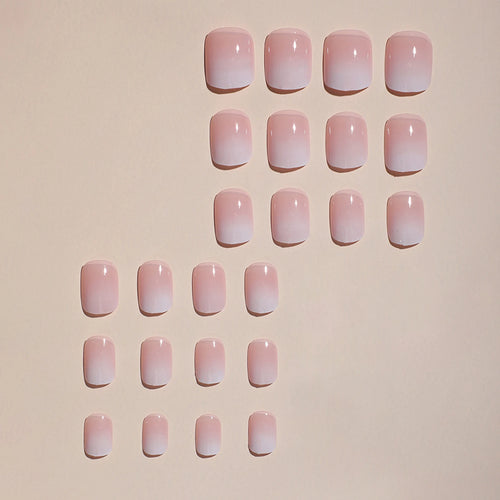24PCS Press On Nails Pink Gradient