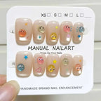 10Pcs French Style New Cute 3D Small Eyes Press on nails