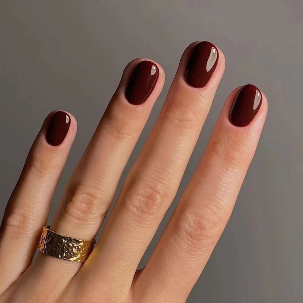 24p/set Long French Full Coverage Acrylic Press on Nails