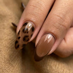 24pcs Nude Almond False Nails