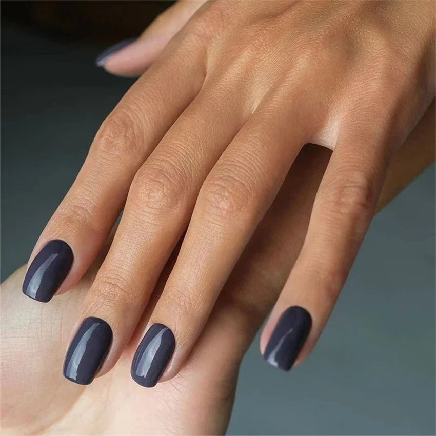 24p/set Long French Full Coverage Acrylic Press on Nails