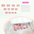 Lovely Bows Artificial Leopard French Tip False Nails