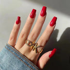 24p/set Long French Full Coverage Acrylic Press on Nails