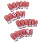 Chic Bows Tie Adorned Press On Nails