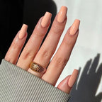 24p/set Long French Full Coverage Acrylic Press on Nails