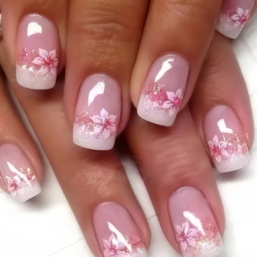 nude pink colors with flowers